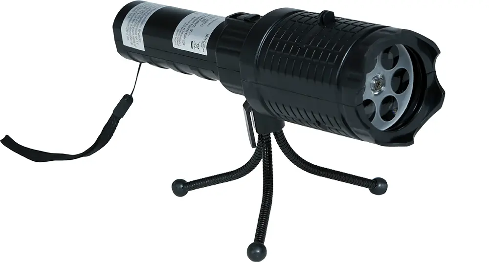LED-projektor 22 cm med stativ, batteri/USB