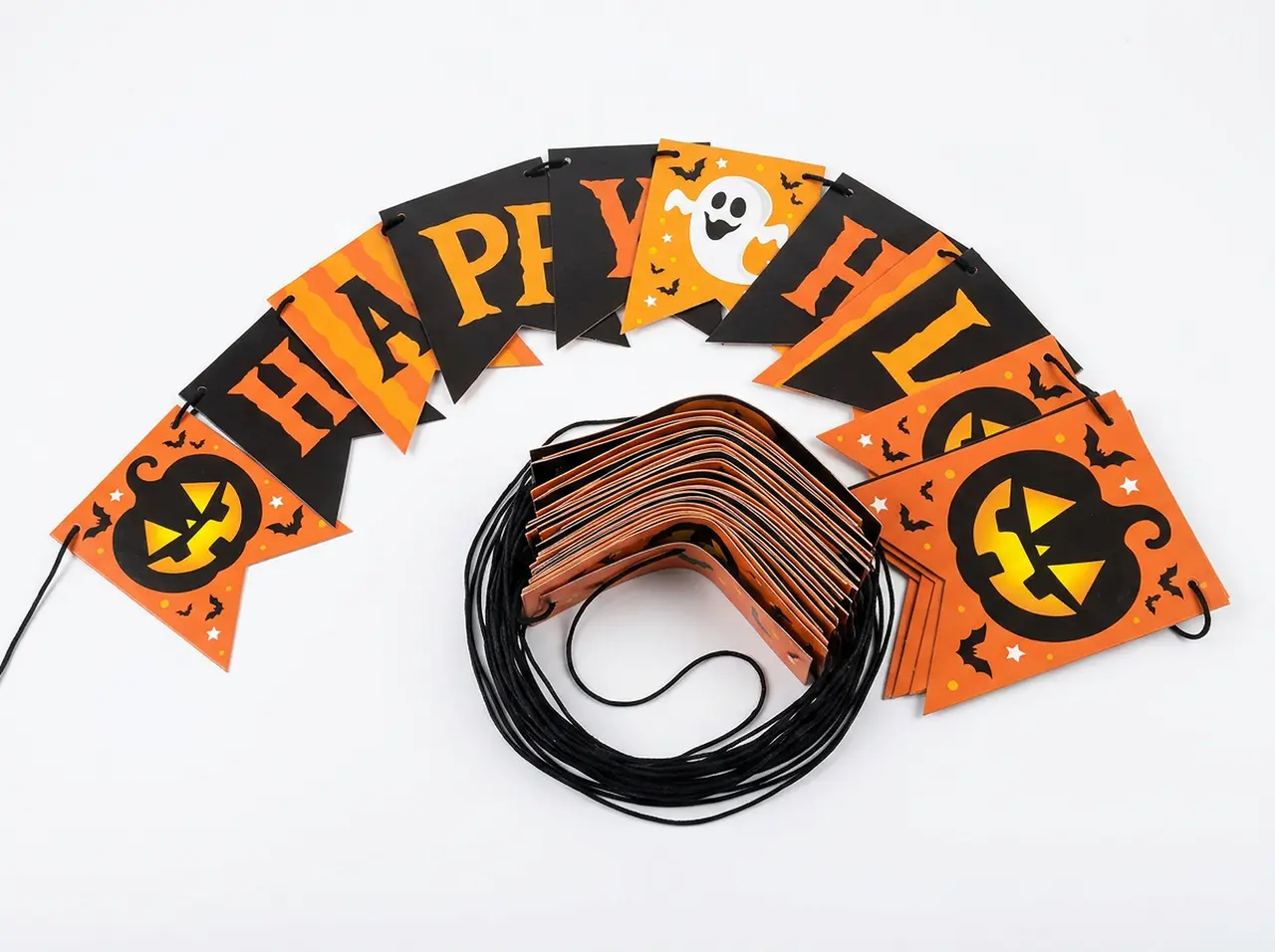 Guirlande "Happy Halloween", papir, 300 × 20 × 15 cm
