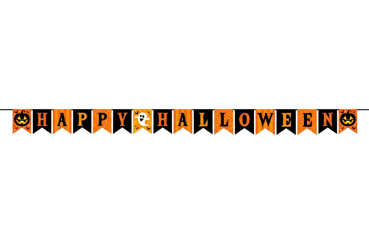 Guirlande "Happy Halloween", papir, 300 × 20 × 15 cm