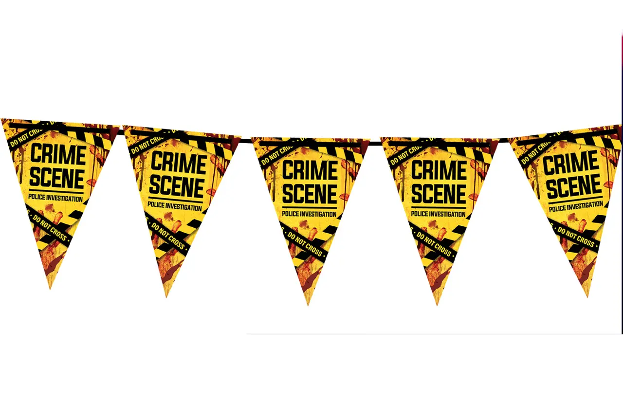 Vimpelguirlande "Crime Scene", papir, 300 × 19 × 27 cm