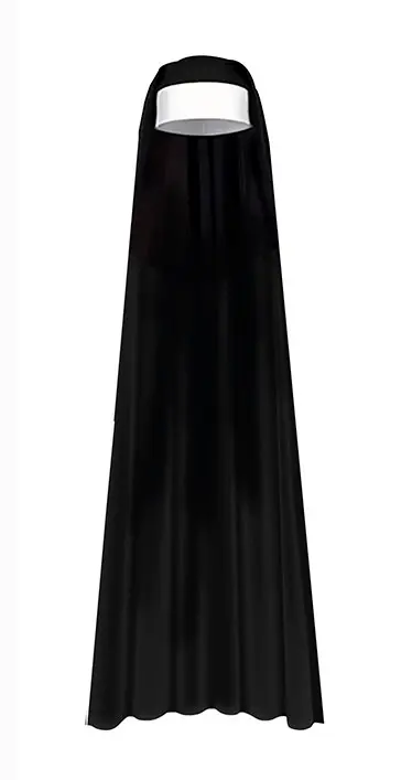 Langt nonneslør, 140 cm