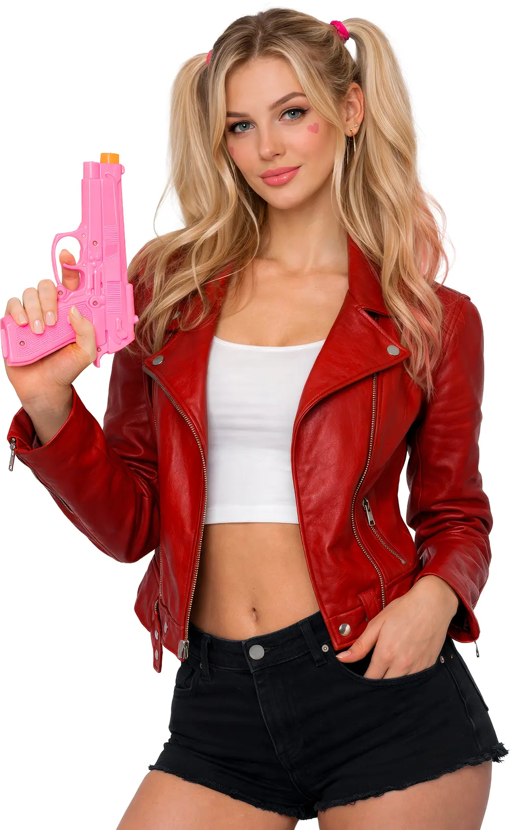 Lyserød pistol 23 cm