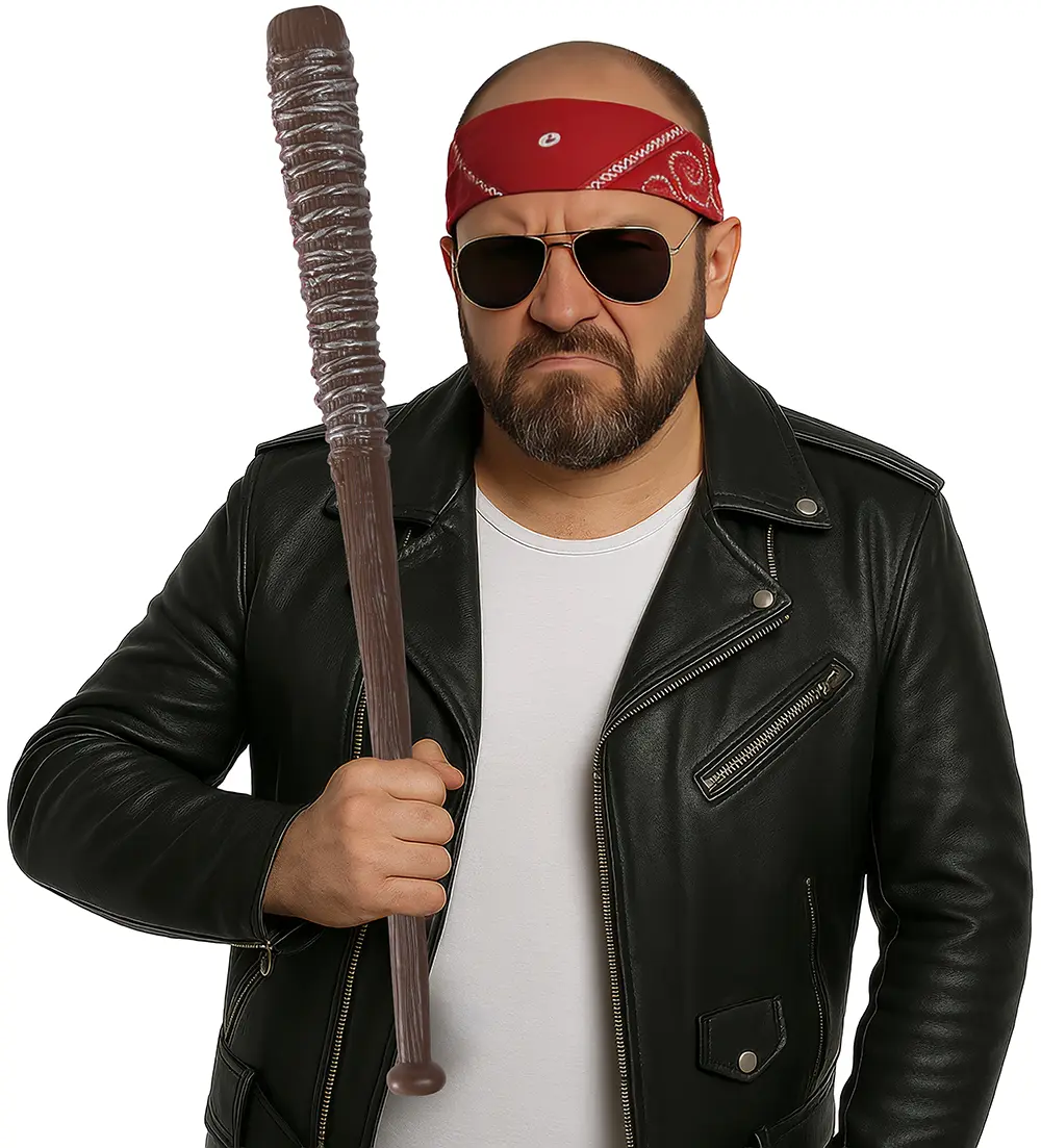 Baseballbat med pigtråd, 73 cm