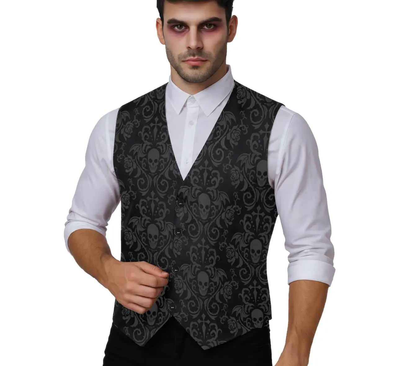 Gotisk vest med skeletter