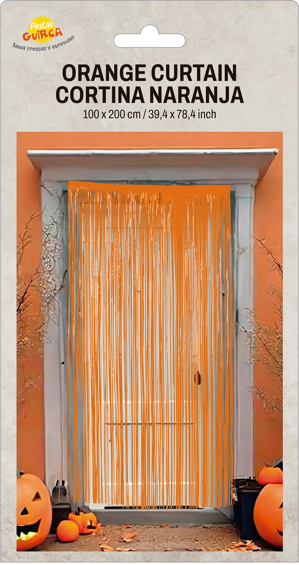 Orange dørforhæng 100 × 200 cm, PVC