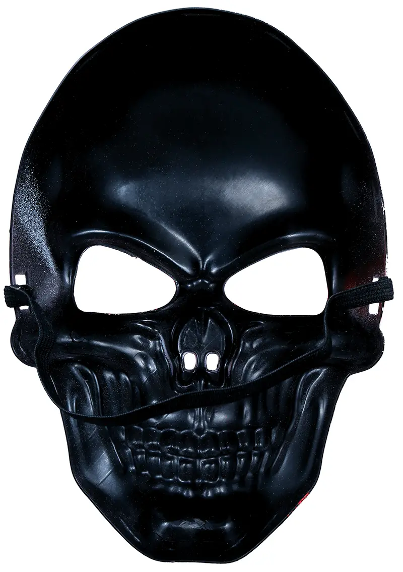 Kraniemaske, PVC, hvid og rød