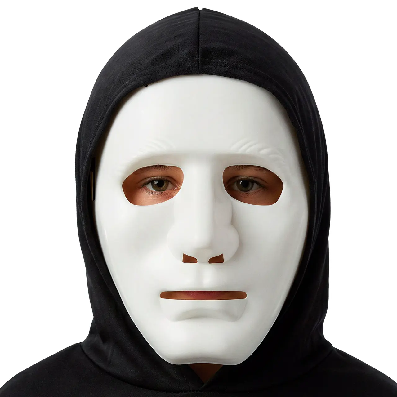 Hvid maske, PVC, til børn