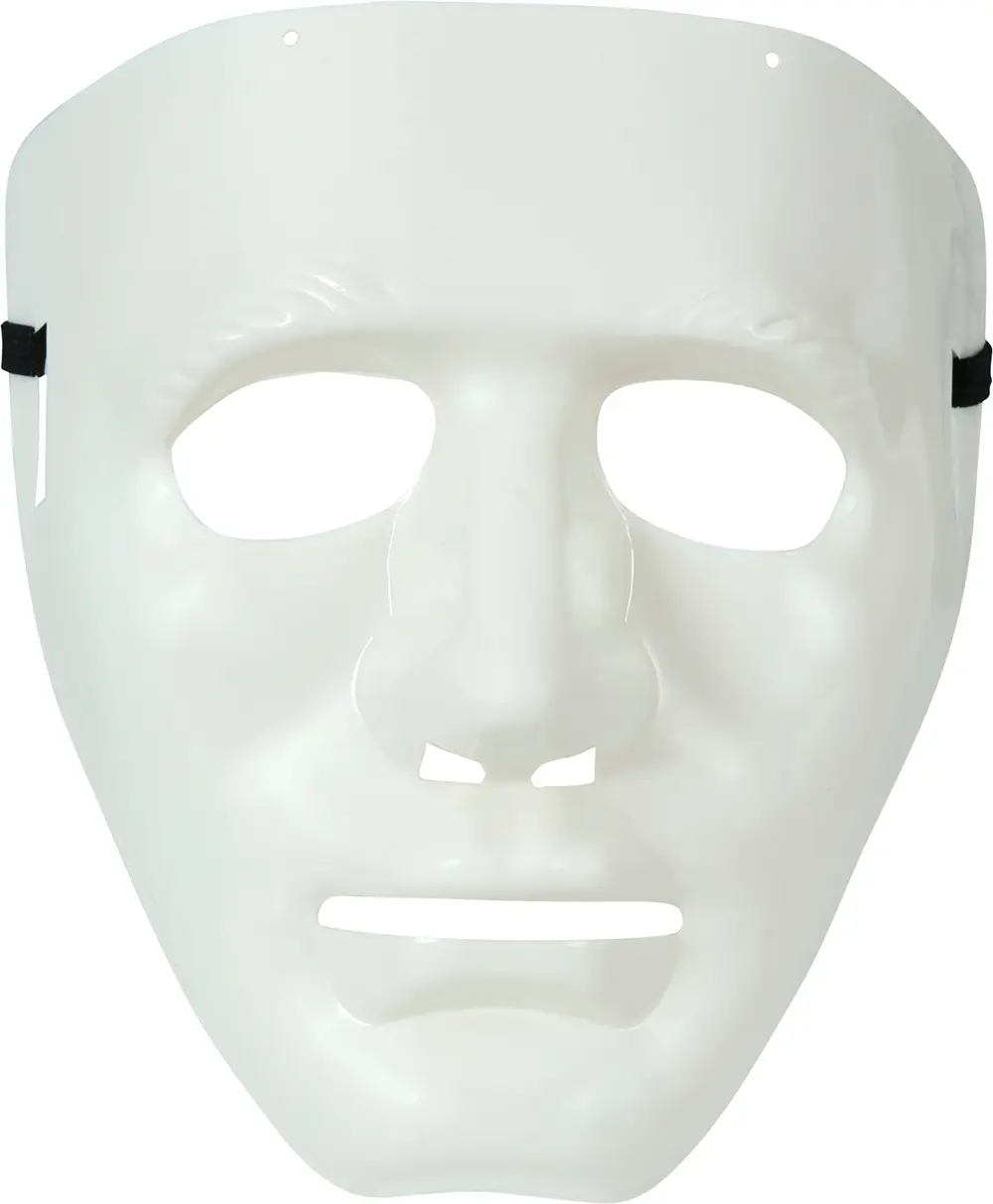 Hvid maske, PVC, til børn