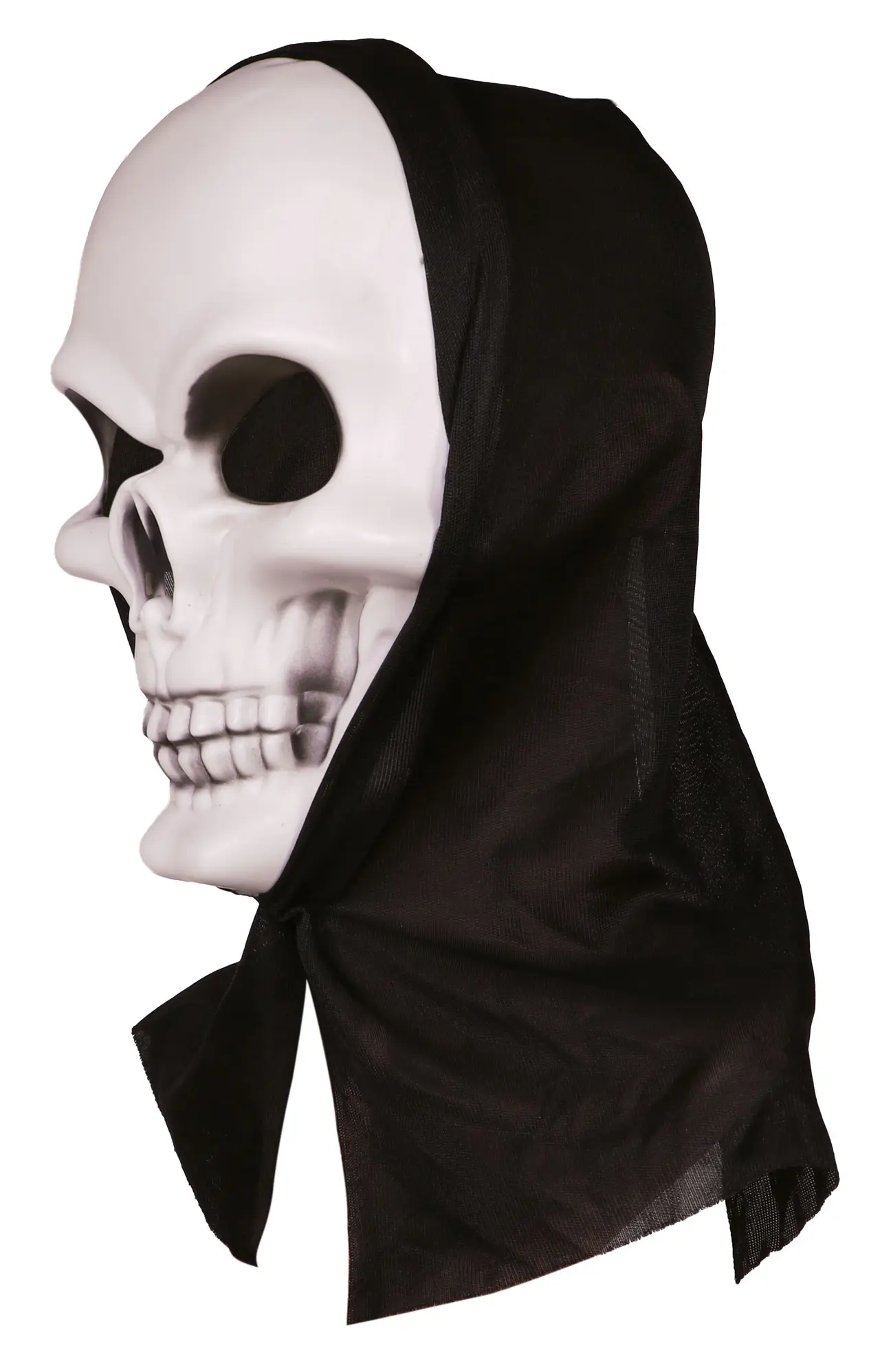 Dødningehovedmaske med hætte, PVC