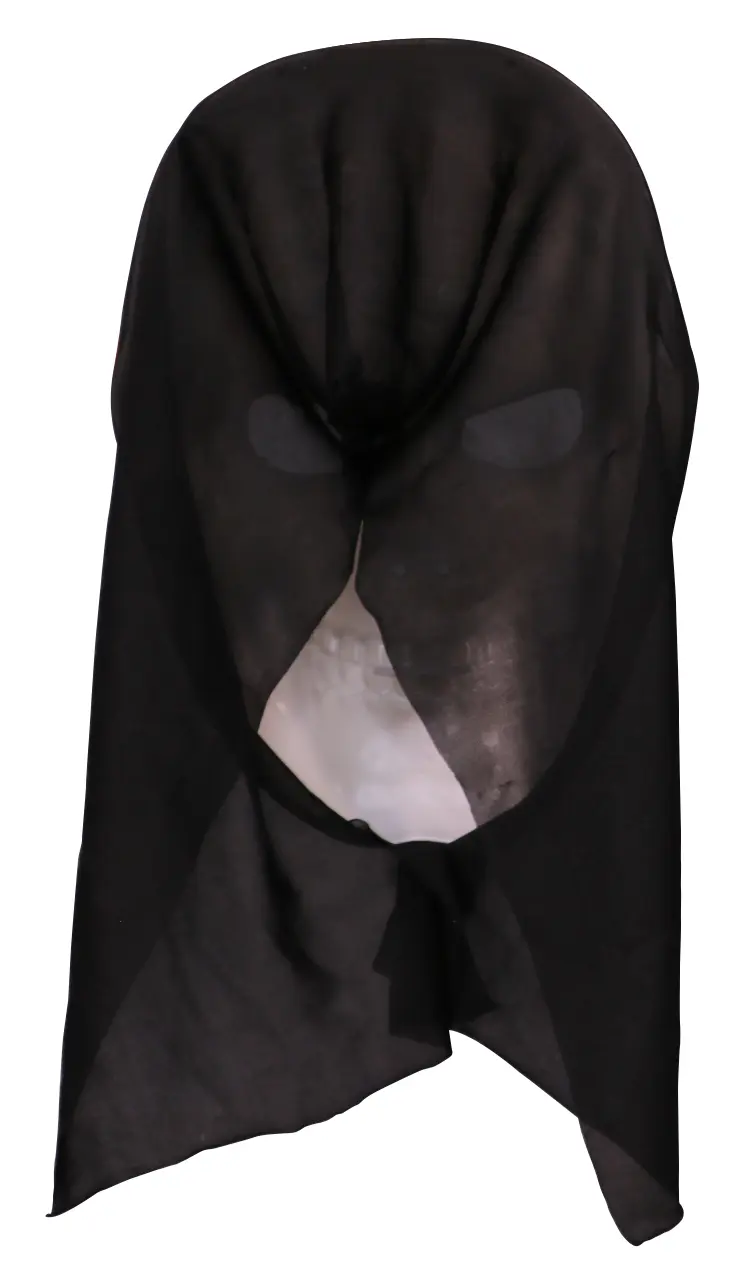 Hockeymaske med kranie og hætte, PVC