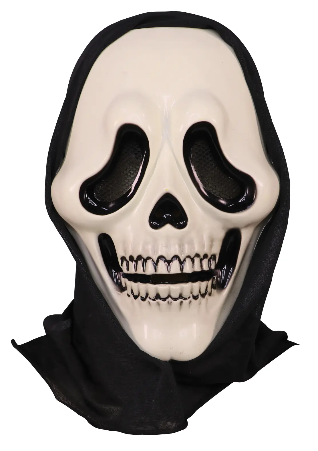 Dræberkraniemaske med hætte, PVC