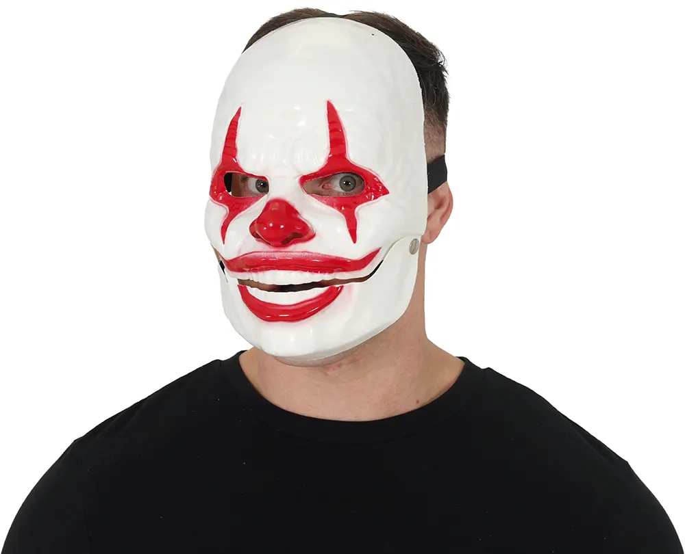 Smilende klovnemaske, PVC