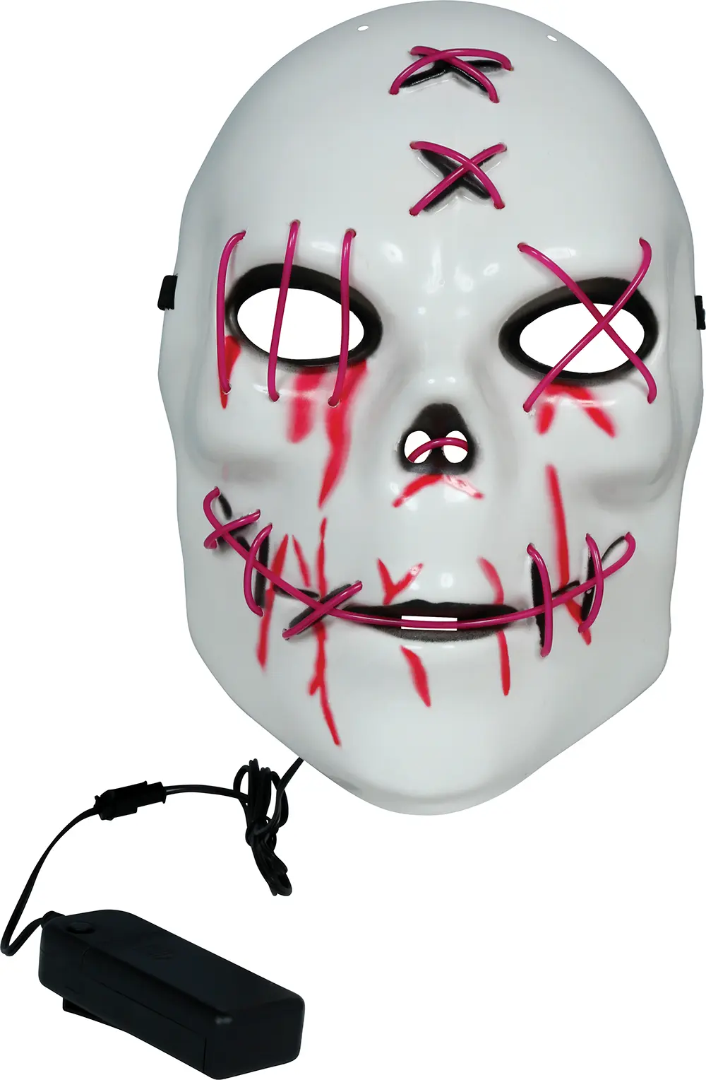 Uhyggelig maske med lys, PVC