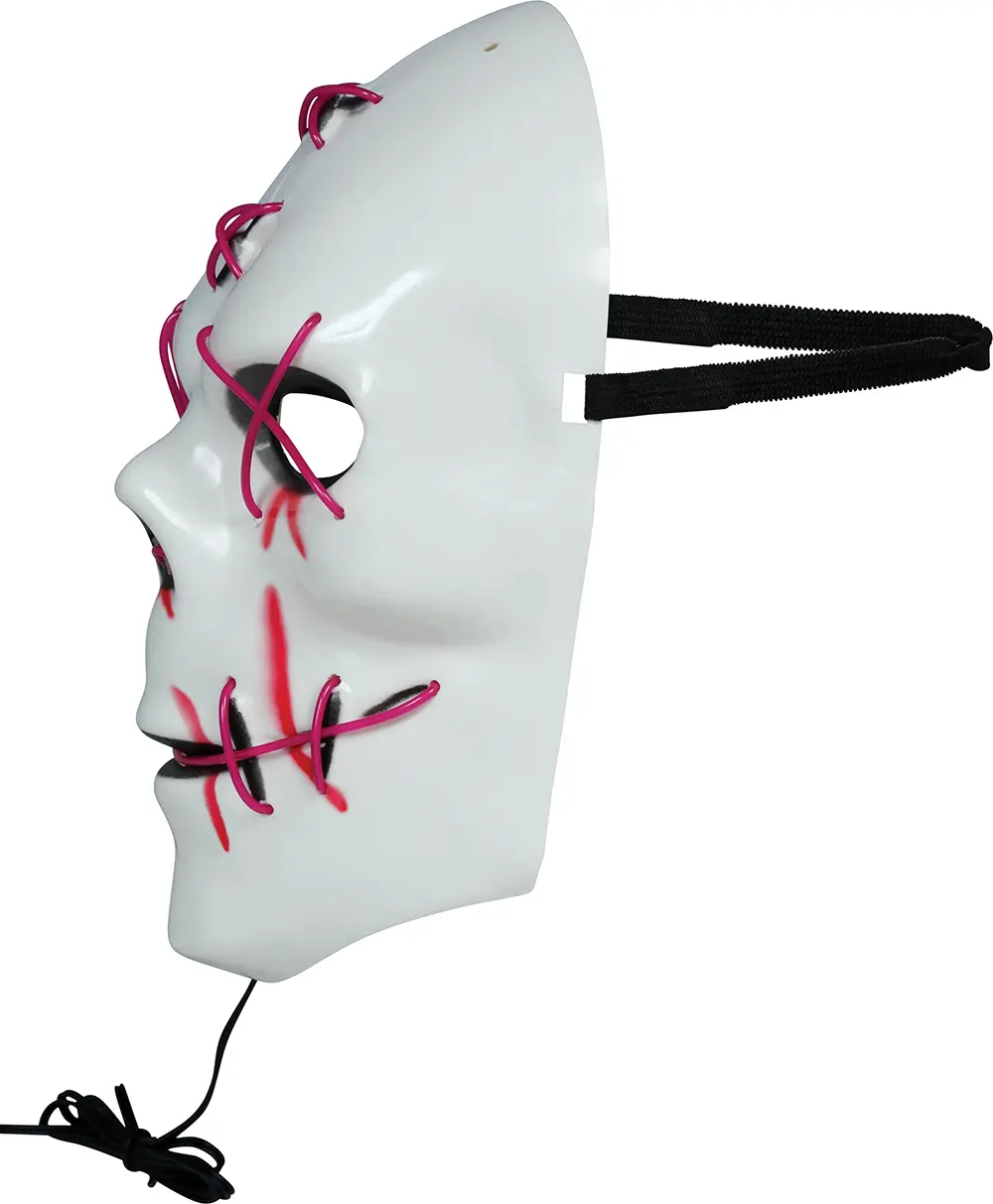 Uhyggelig maske med lys, PVC