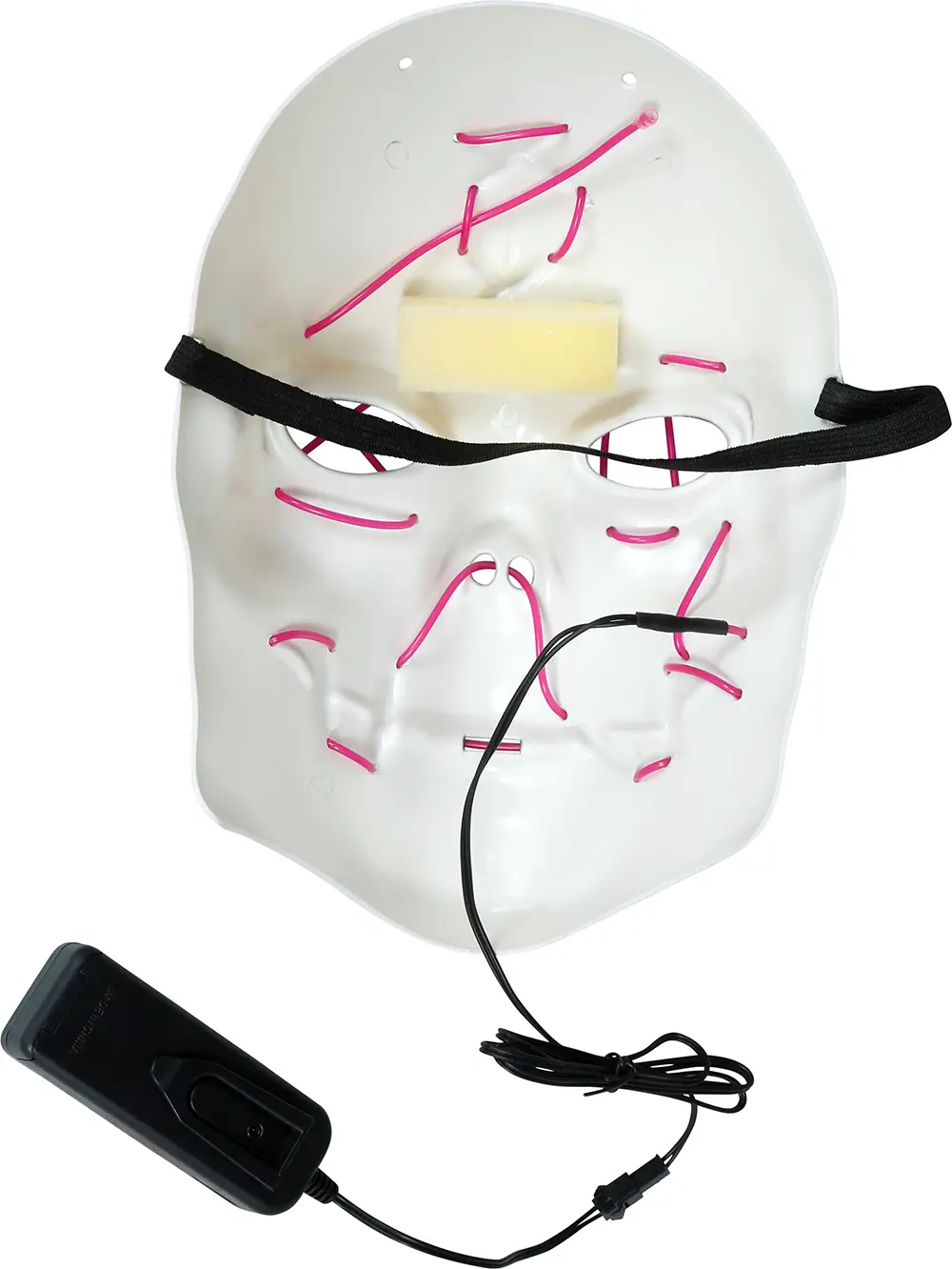 Uhyggelig maske med lys, PVC