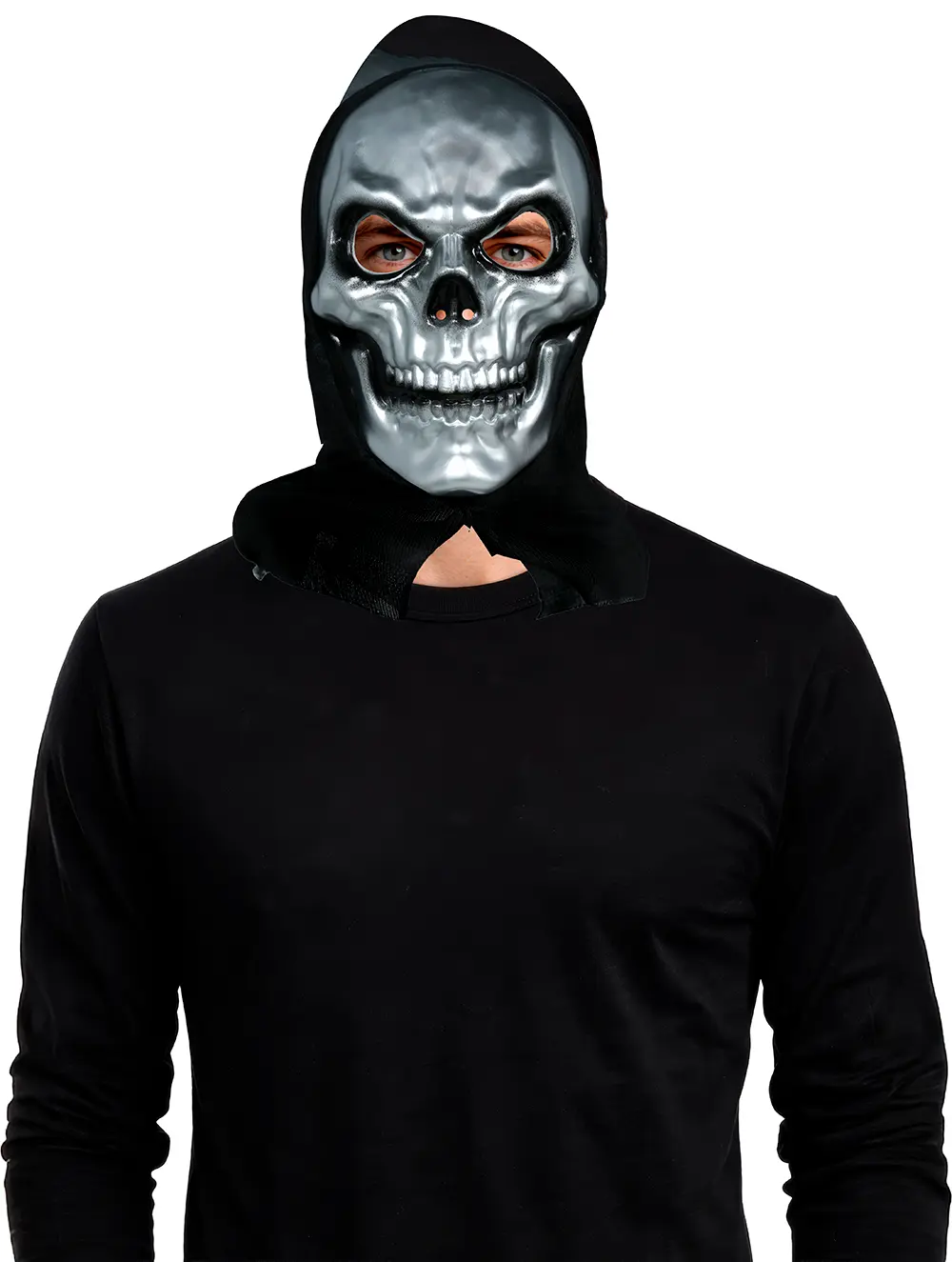 Kraniemaske med hætte, PVC