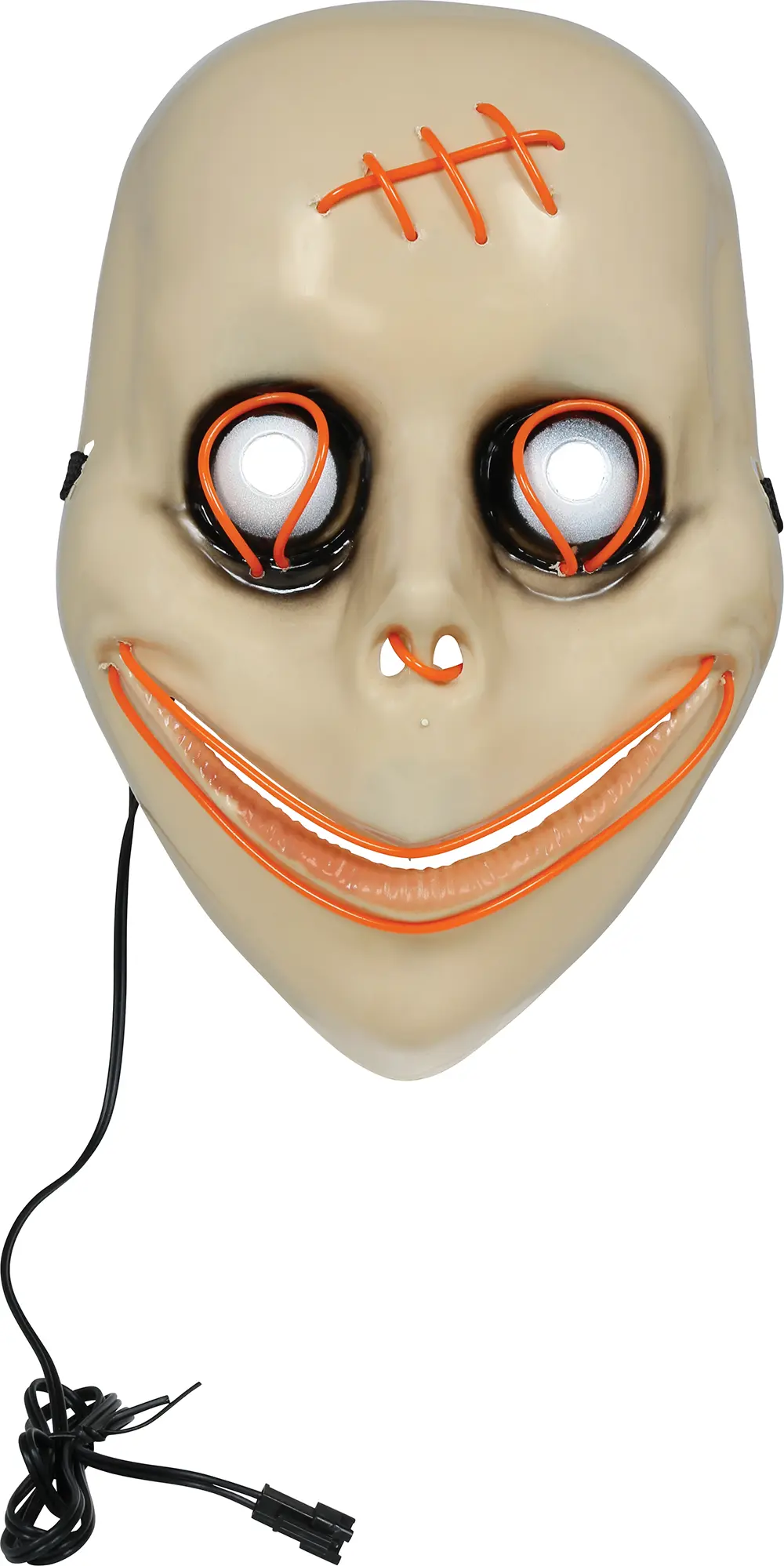 Skrækmaske med lys, PVC