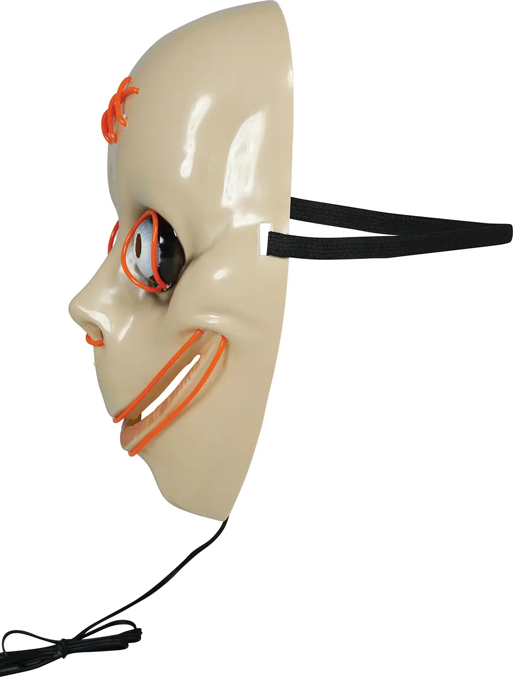 Skrækmaske med lys, PVC