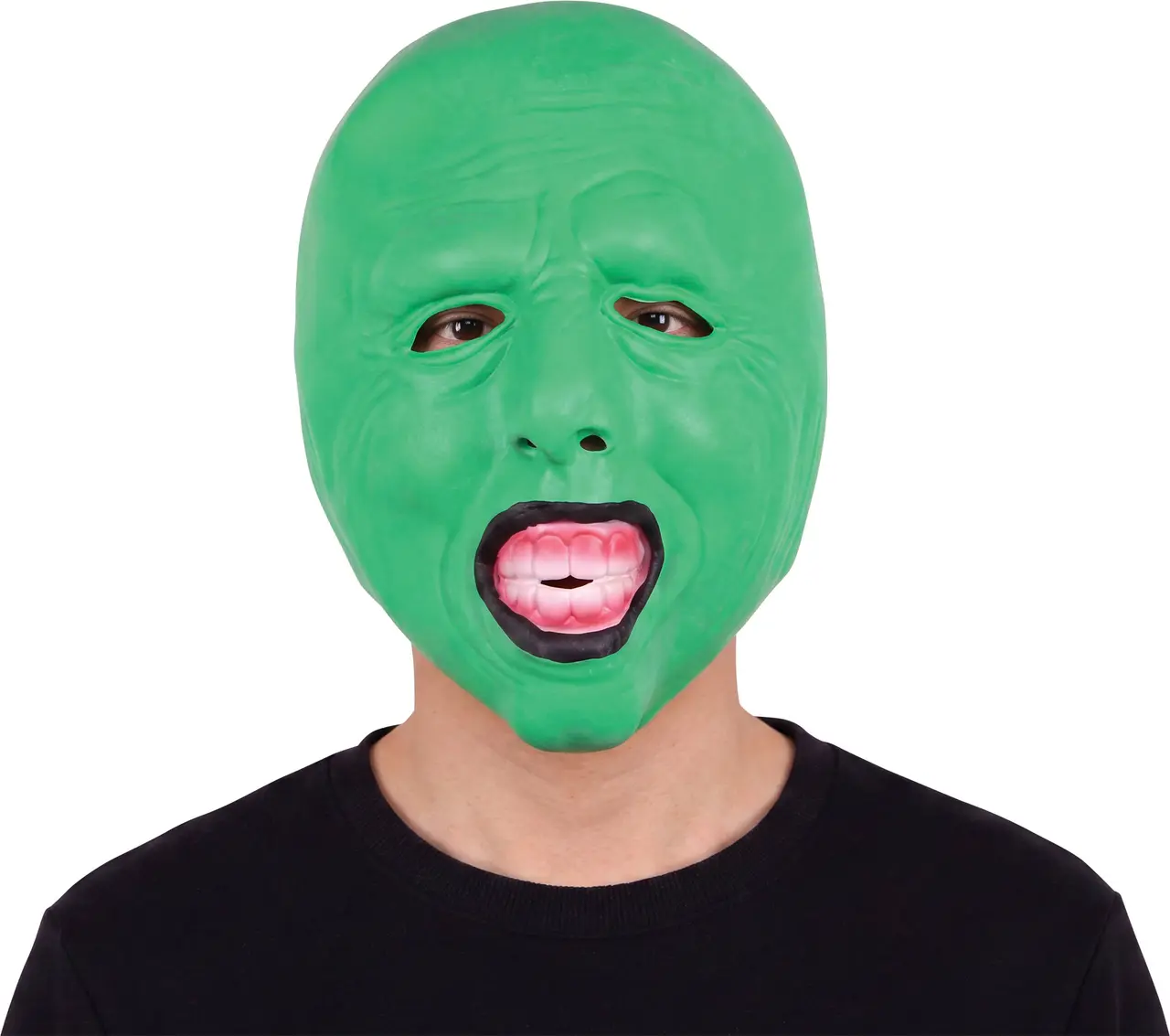 Latexmaske, grøn giftskurk