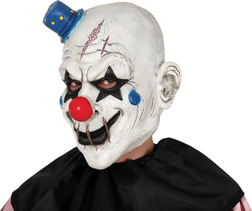 Klovnemaske med minihat, latex