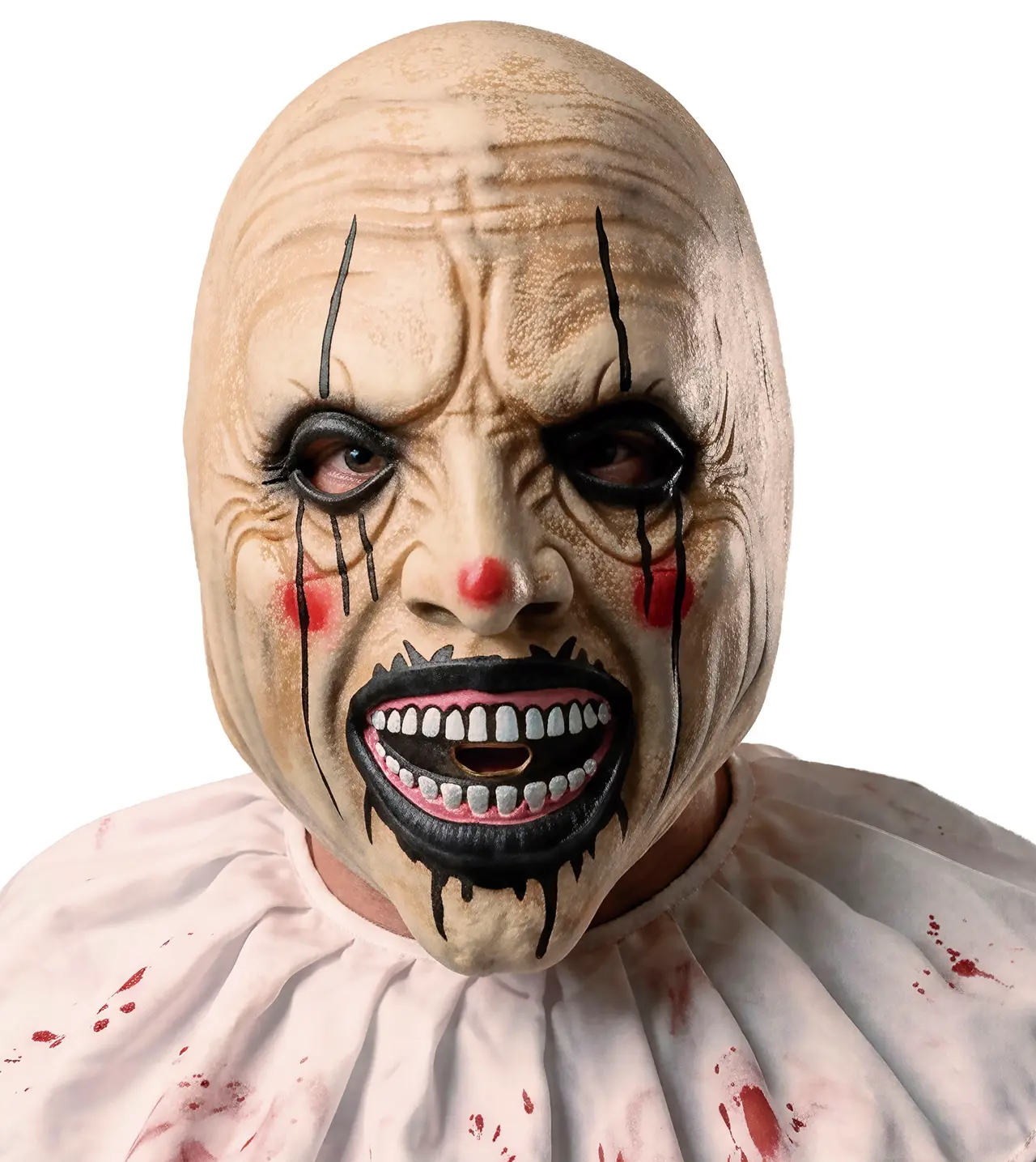 Klovnemaske, latex, ca. 25,2 cm