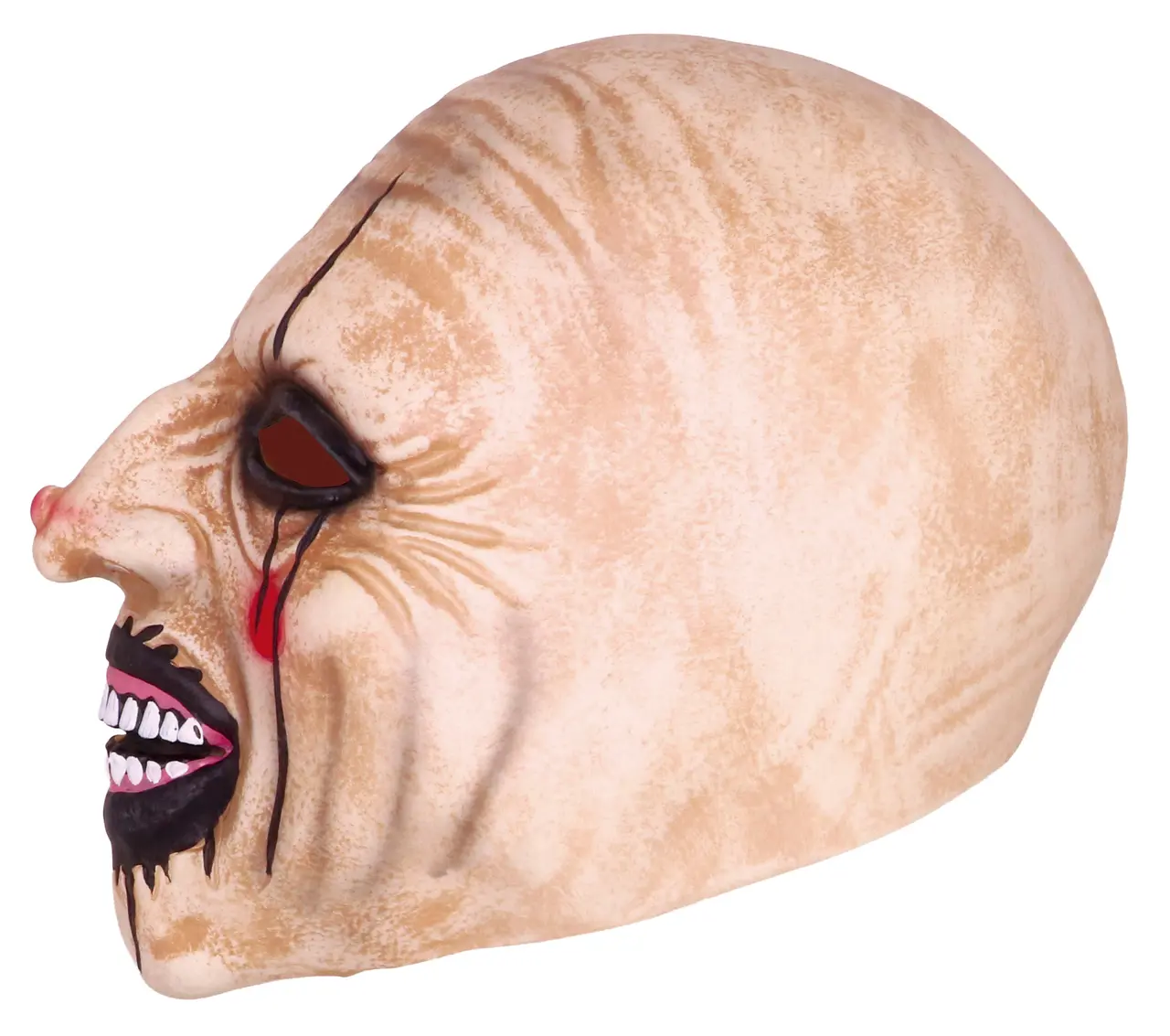 Klovnemaske, latex, ca. 25,2 cm