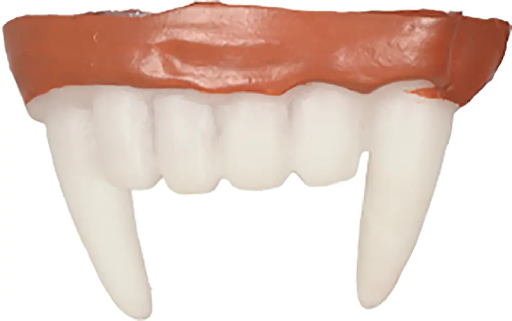 Vampyrhugtænder, hvid og beige, model 20906
