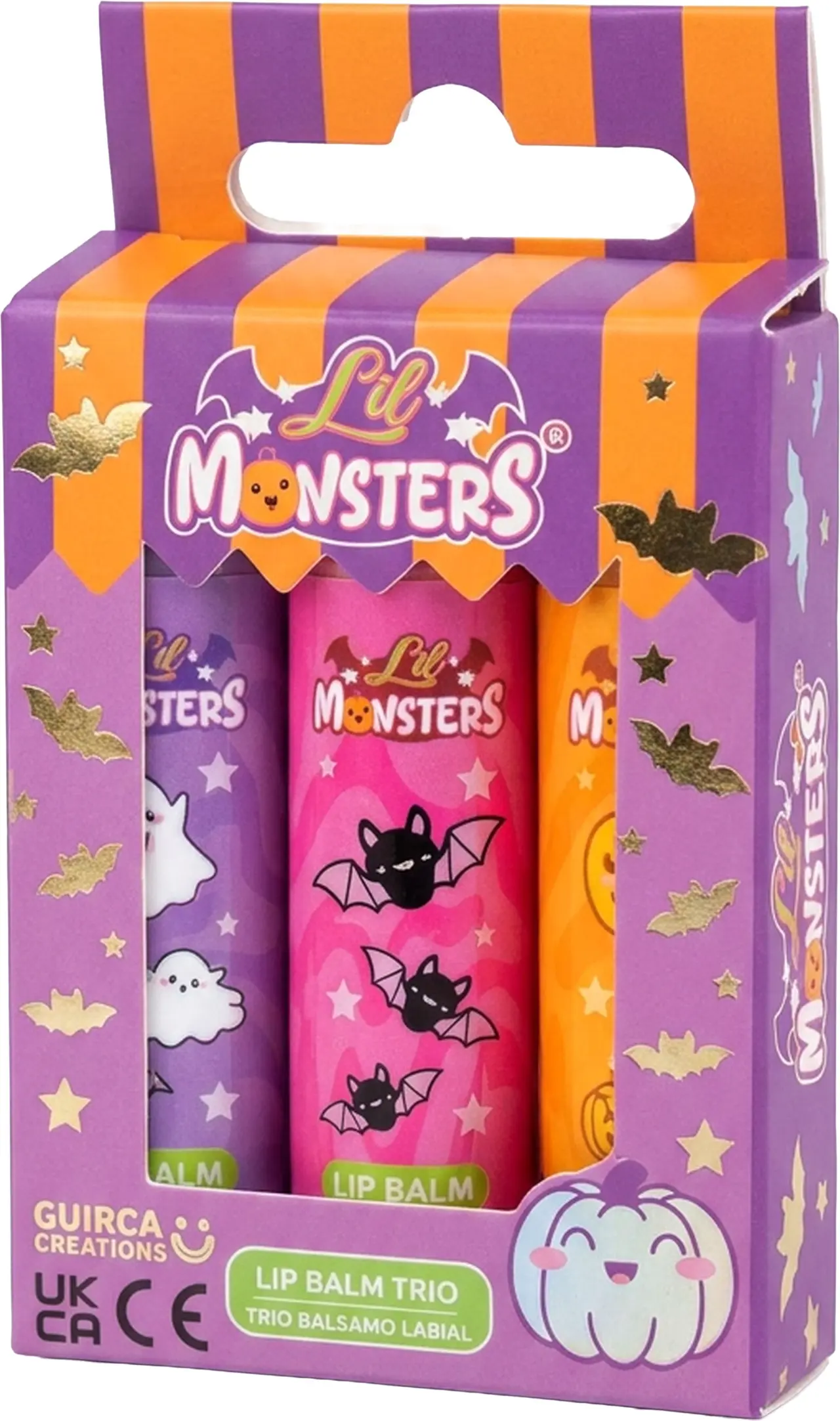Lil Monsters læbepomadetrio til børn, assorterede motiver
