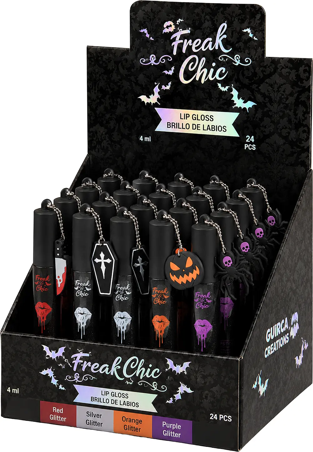 Freak & Chic lipgloss med vedhæng, assorterede