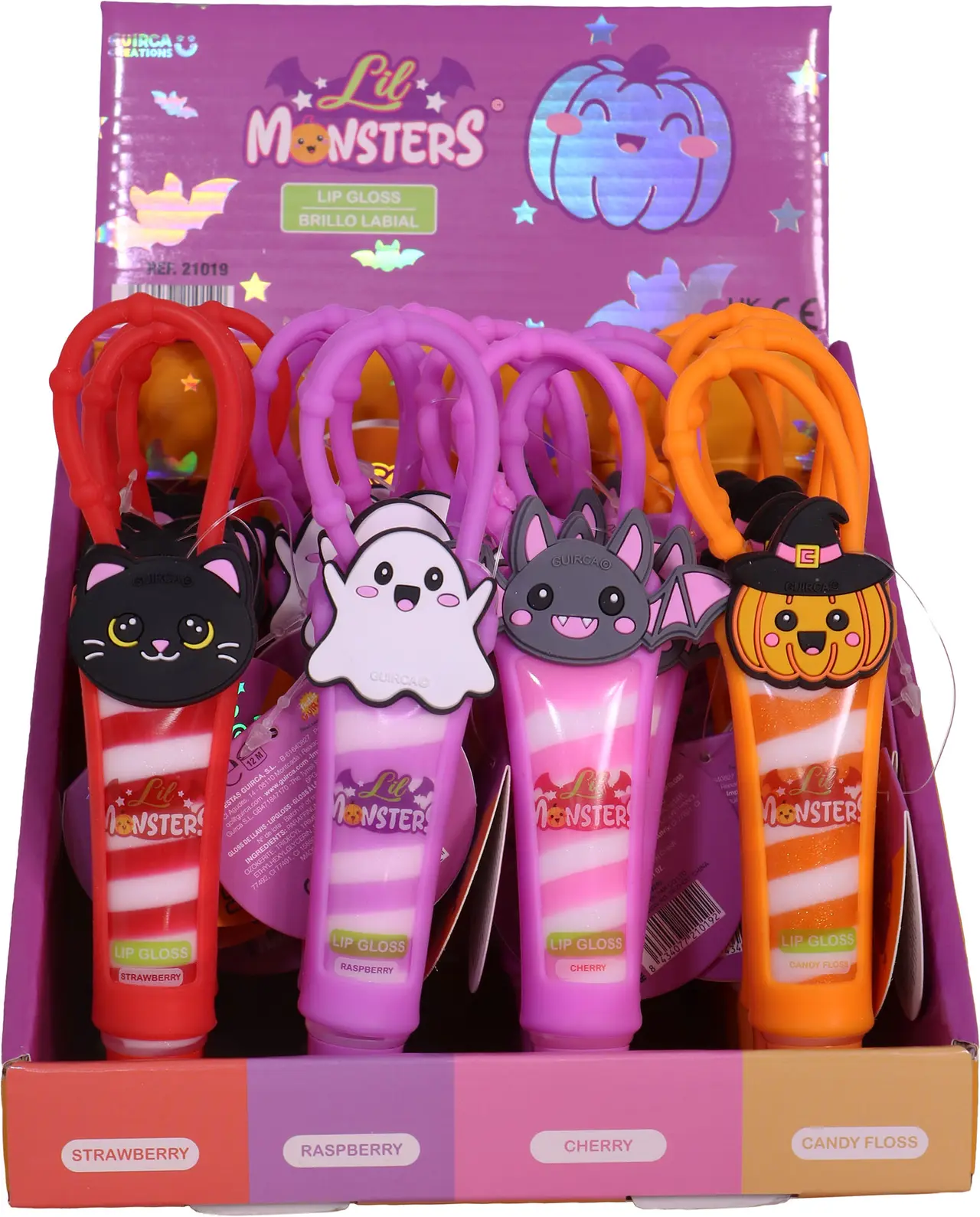 Lil Monsters lipgloss-tube med hank, assorterede motiver