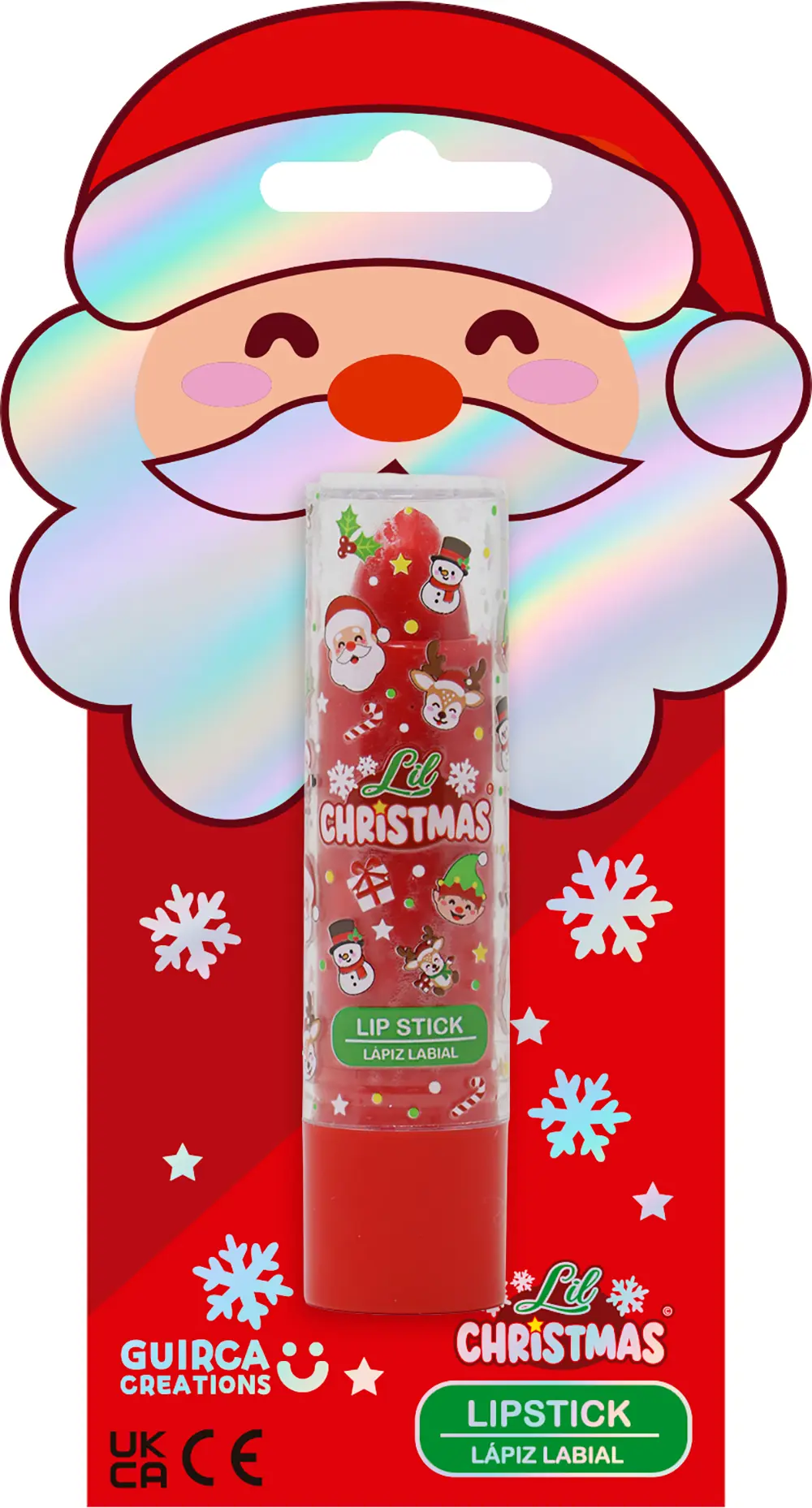 Lil Xmas læbestift, rød, jordbær, til børn