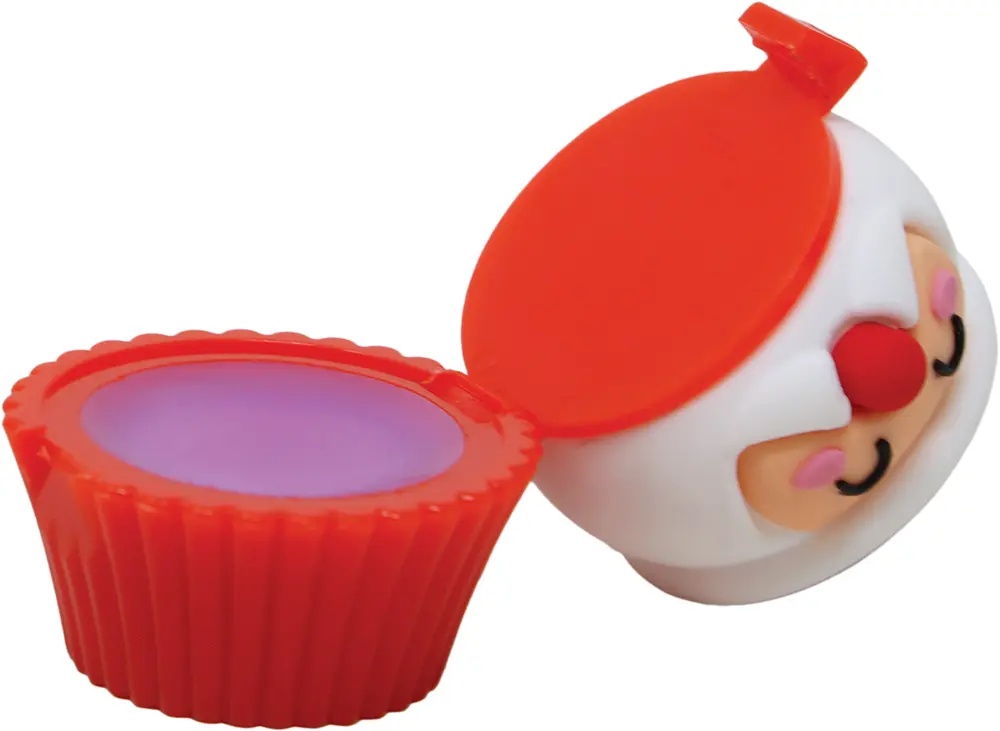 Lil Xmas læbepomade til børn, assorterede motiver, lyserød, rød og lilla