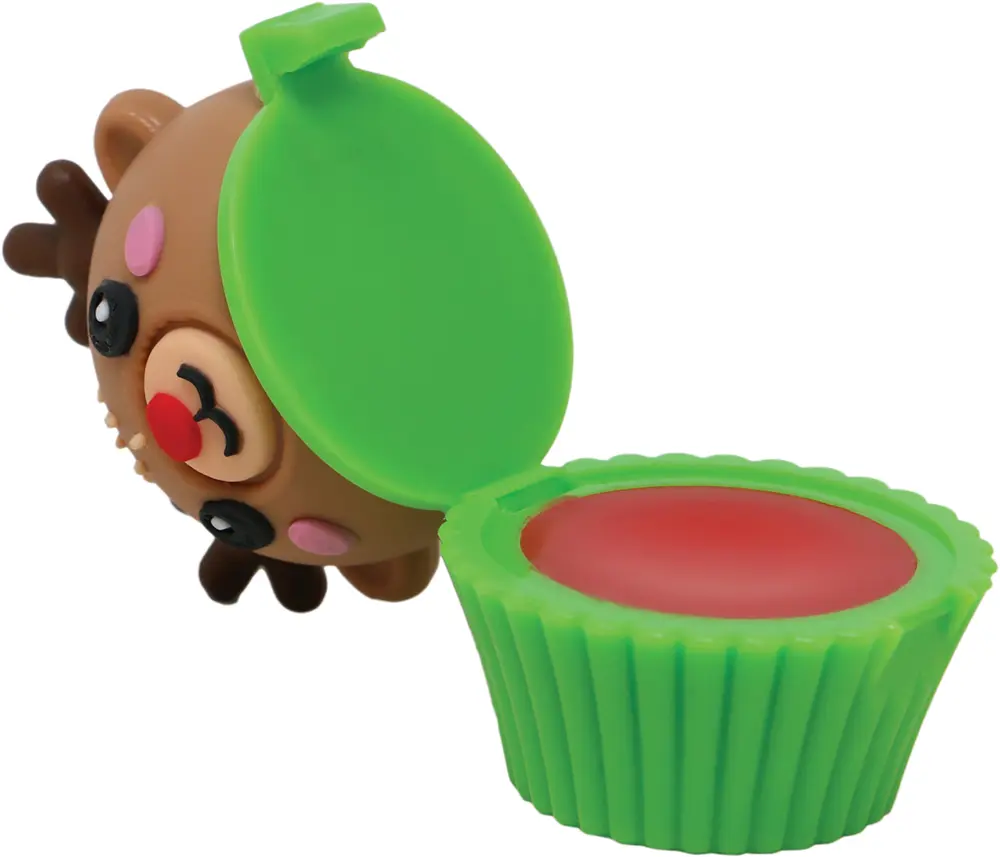 Lil Xmas læbepomade til børn, assorterede motiver, lyserød, rød og lilla