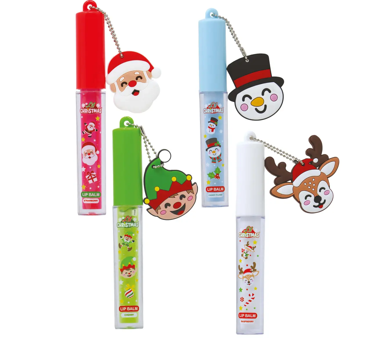 Lil Xmas lipgloss med vedhæng, assorterede motiver