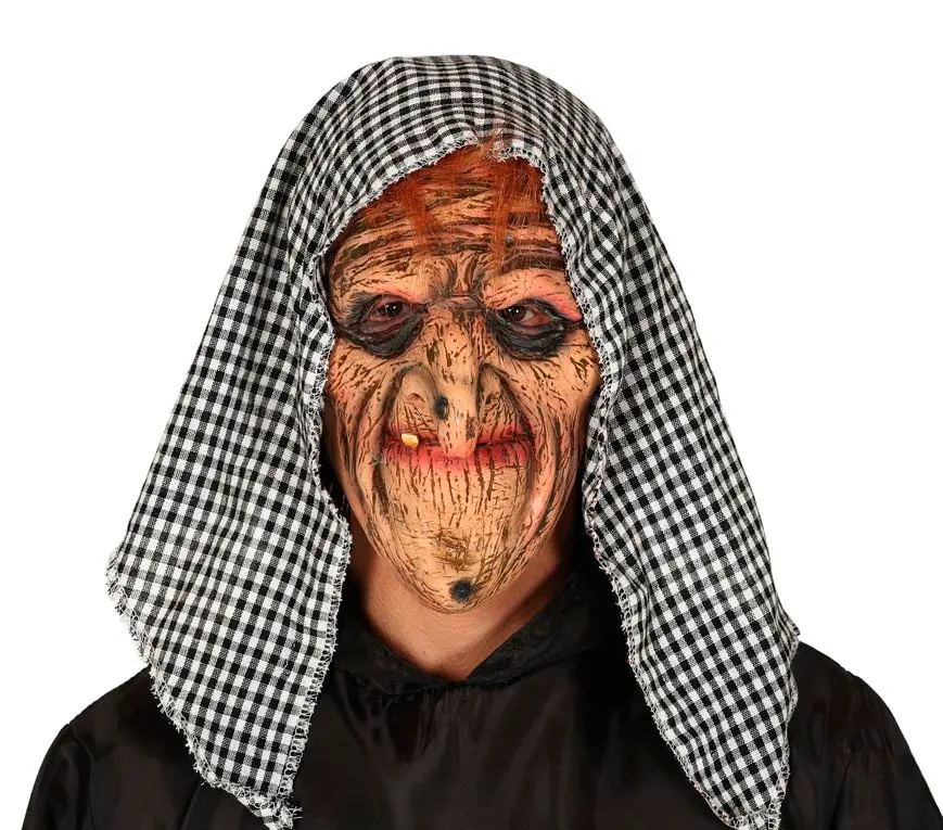 Heksemaske med hætte i latex