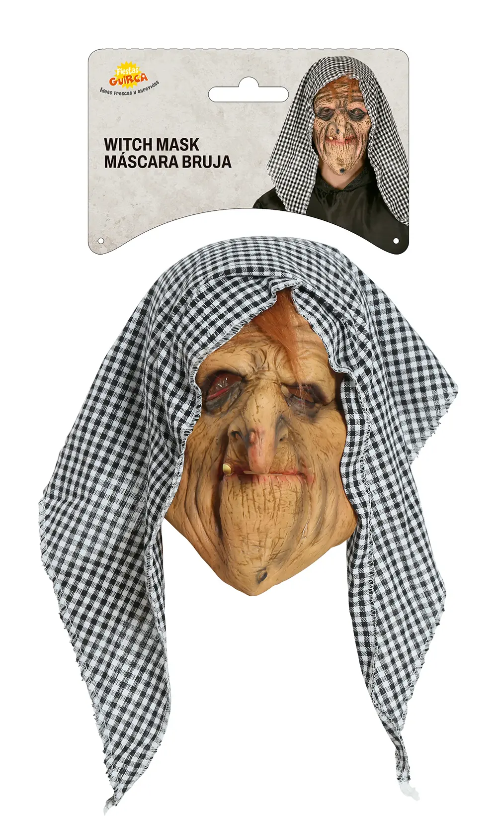 Heksemaske med hætte i latex