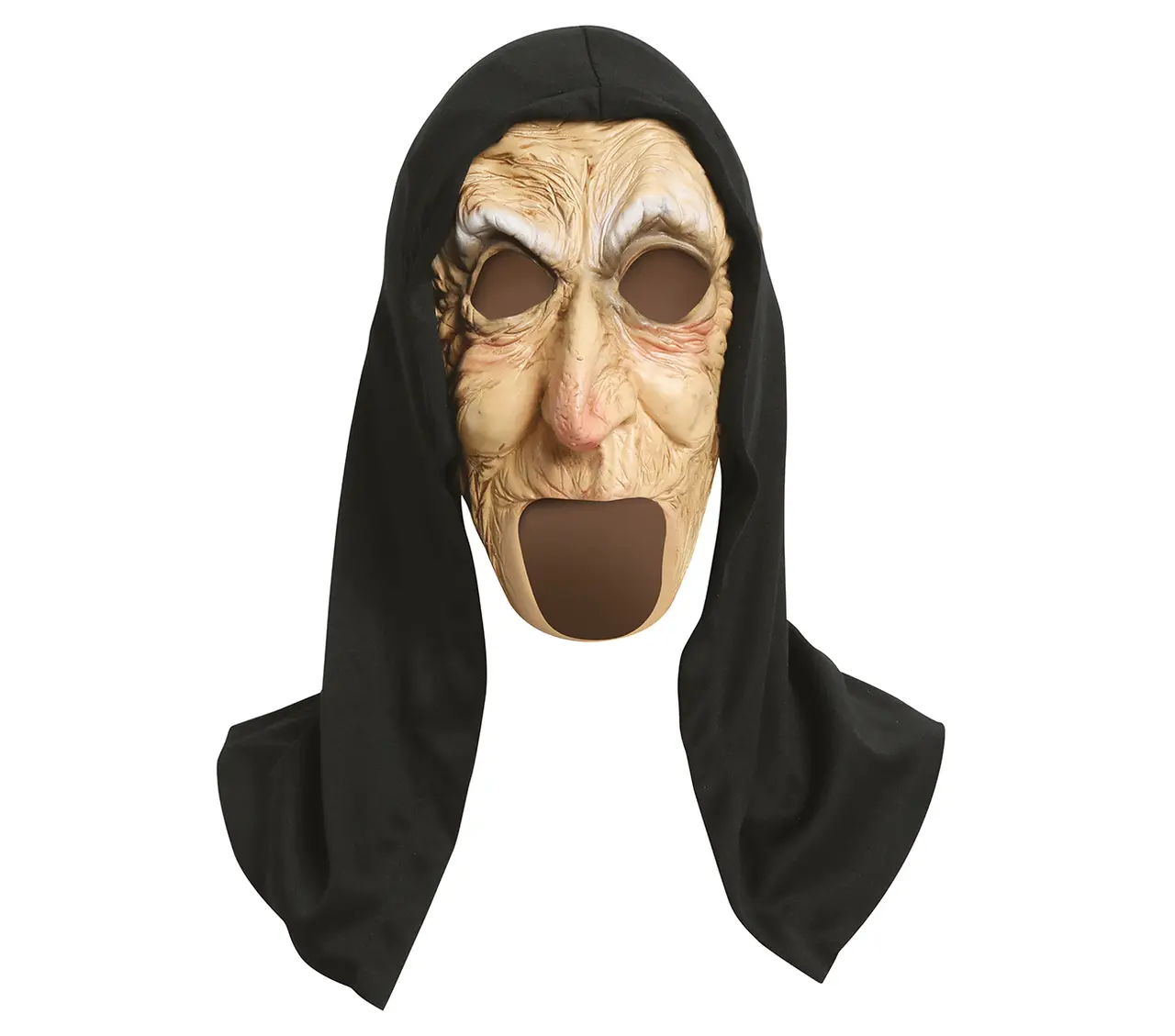 Gammel dame-maske med hætte, vinyl