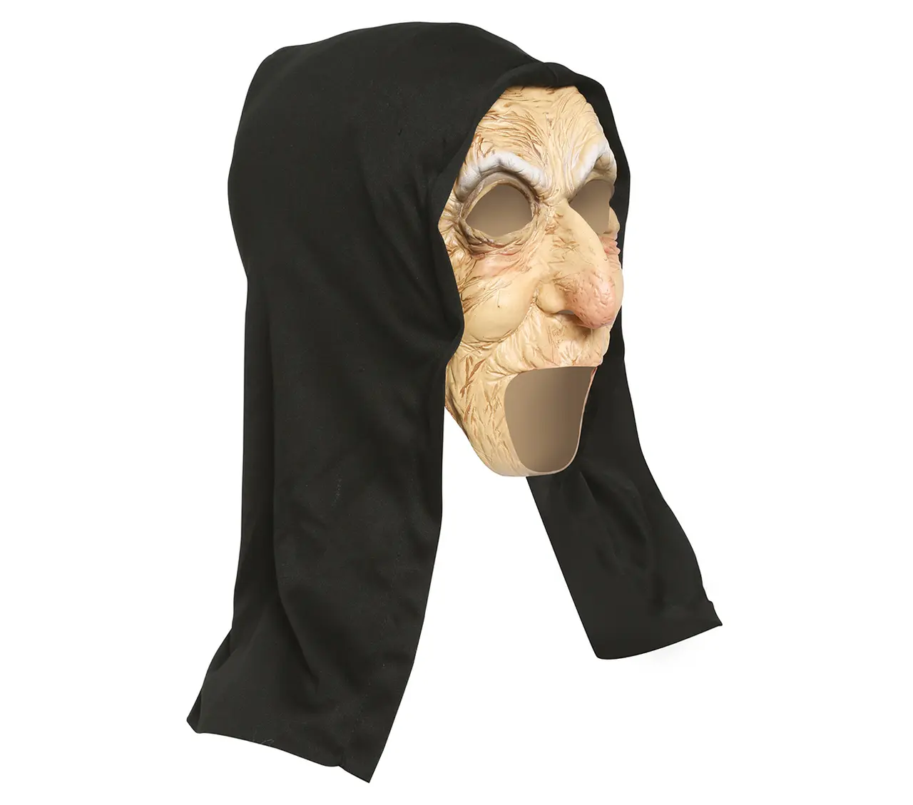 Gammel dame-maske med hætte, vinyl