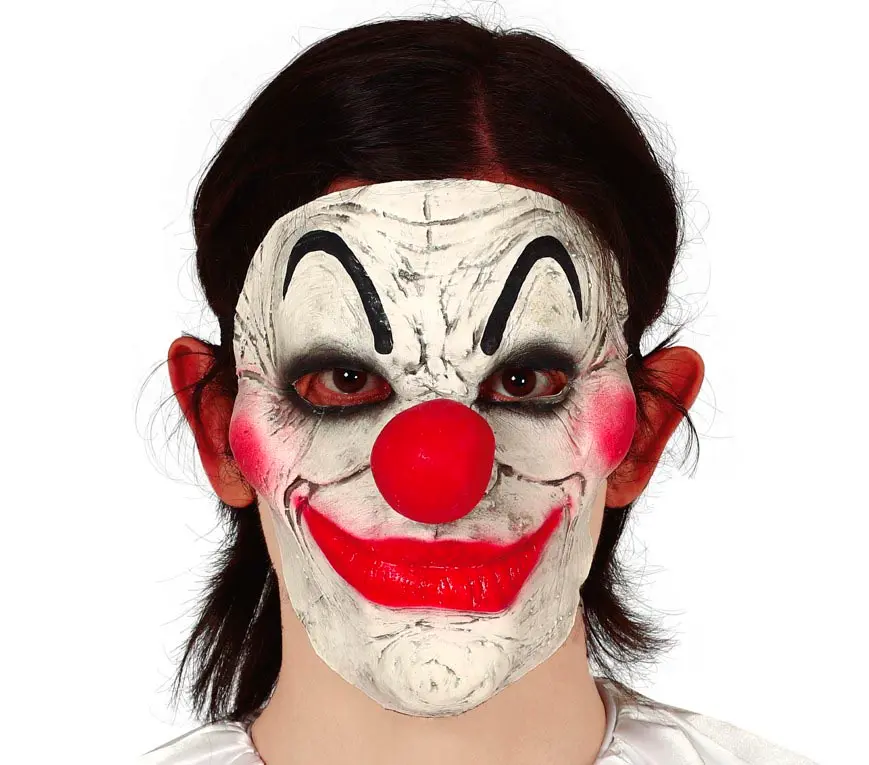 Halv klovnemaske i latex