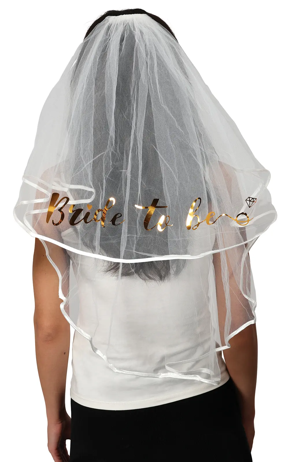 Brudeslør "Bride to Be", 70 cm, til voksne