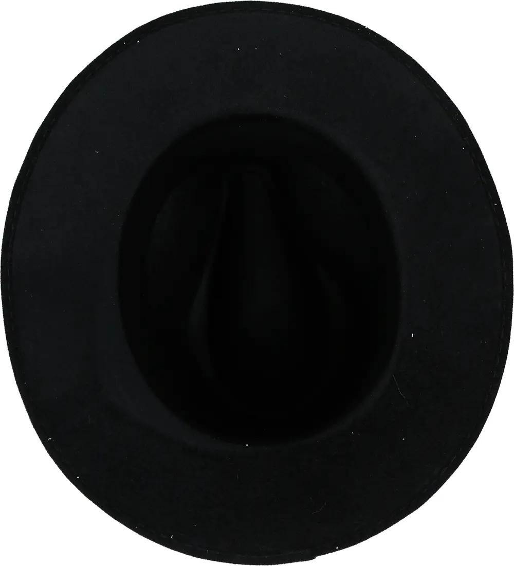Sort cowboyhat i filt med nitter til voksne