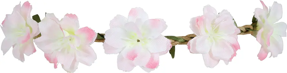Lyserød blomsterkrone