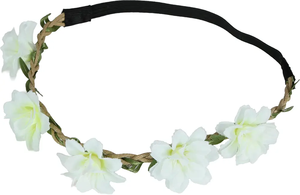 Hvid blomsterkrone