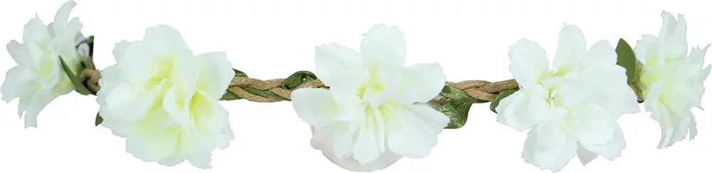 Hvid blomsterkrone