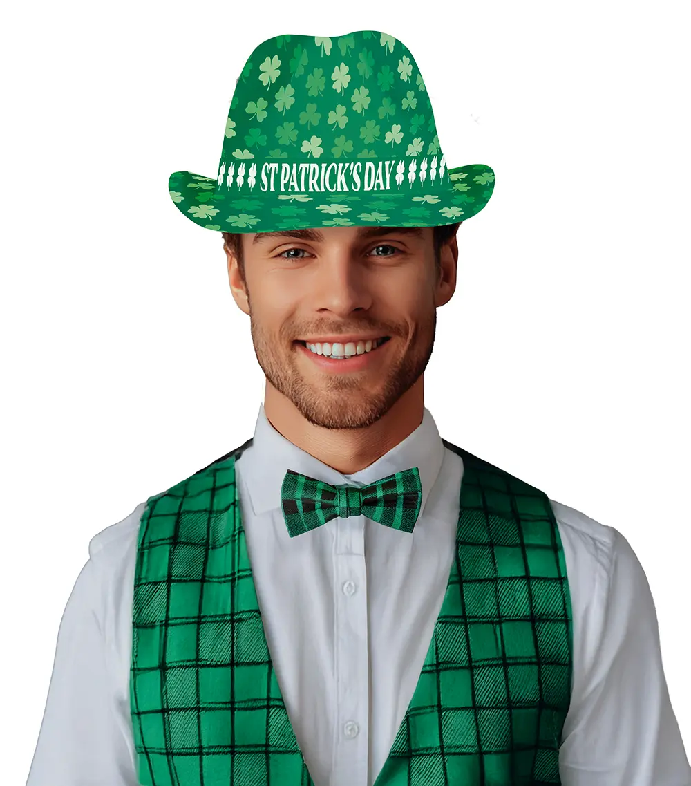 St. Patrick's-gangsterhat til voksne