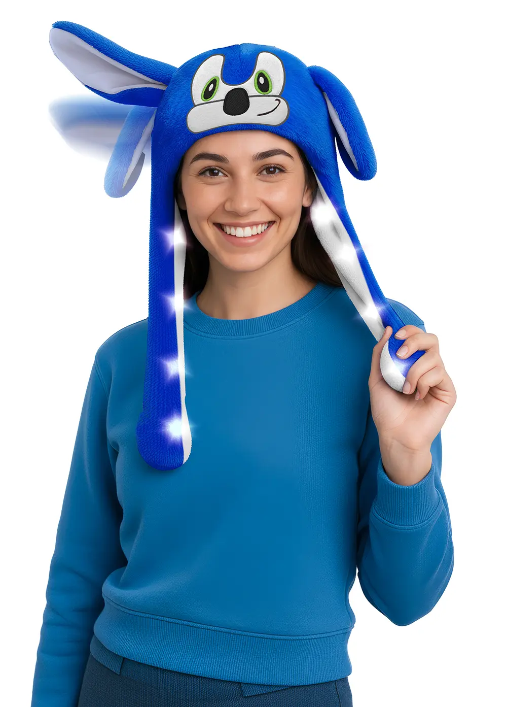 Hat "Blue Dog" med lys