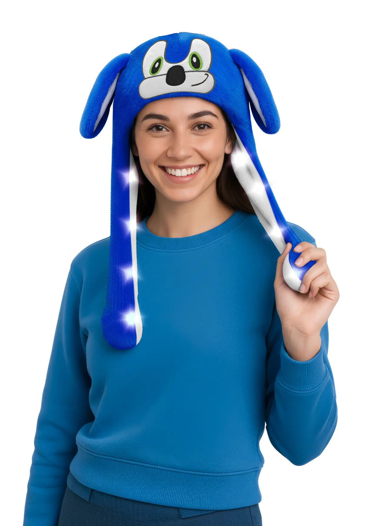 Hat "Blue Dog" med lys
