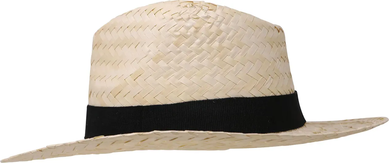Stråhat med bånd