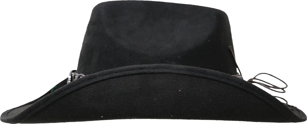 Cowboyhat i filt med spænde, sort