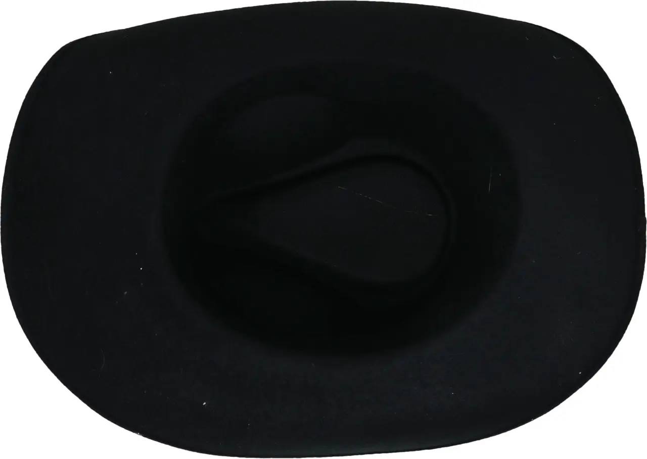 Cowboyhat i filt, sort